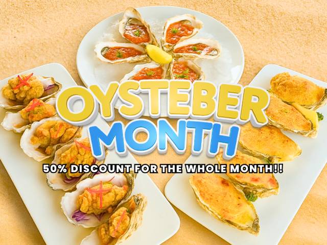 50% DISCOUNT ON OYSTEBER MONTH PROMOTION